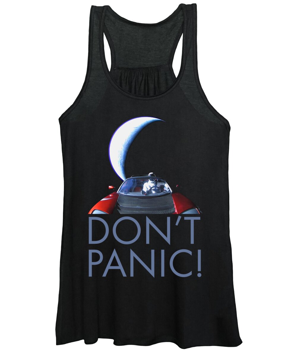 Dont Panic Women's Tank Top featuring the photograph Don't Panic Starman by Megan Miller