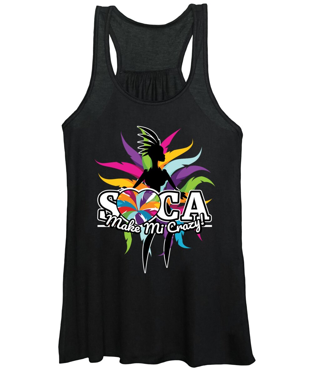 Dancehall Women's Tank Top featuring the digital art Soca Music design Party Gift for Carnival Rum and Wining Caribbean Reggae Dancehall Culture Wine and Grind #5 by Martin Hicks