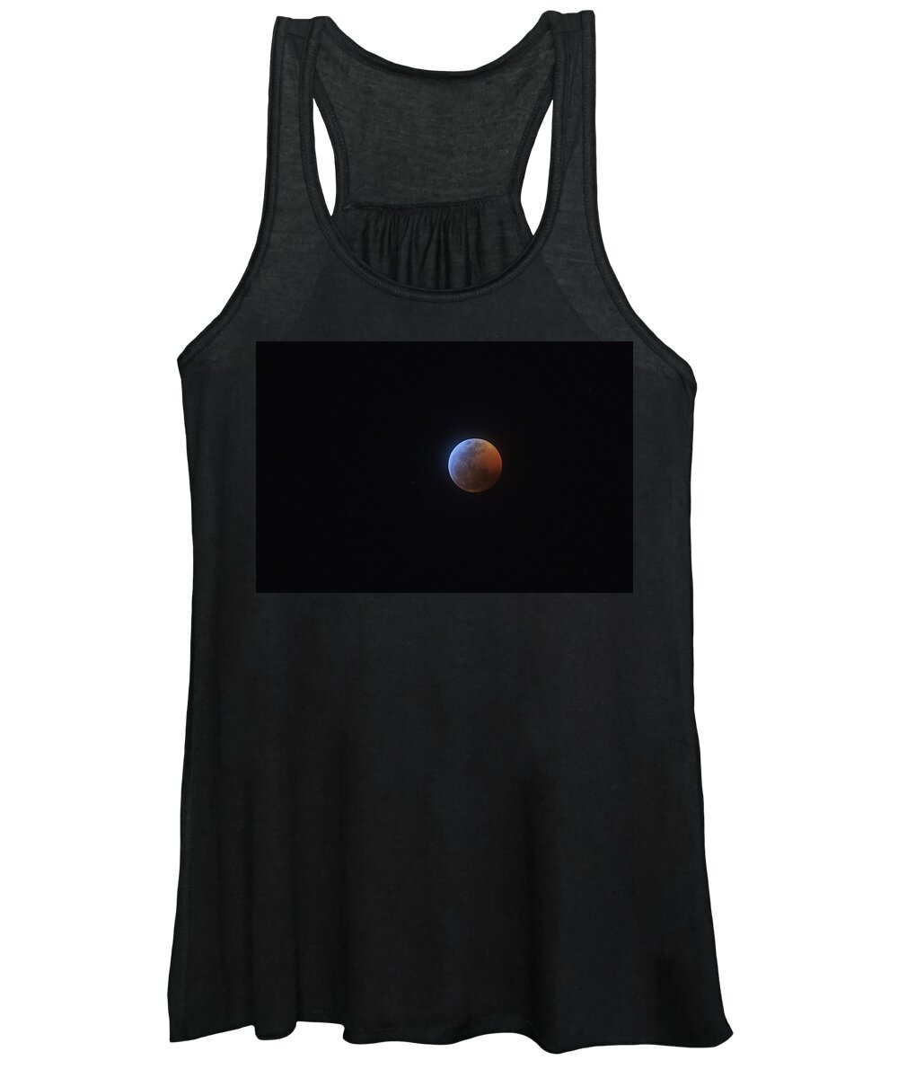 Lunar Eclipse Women's Tank Top featuring the photograph 2019 Lunar Eclipse by Chance Kafka