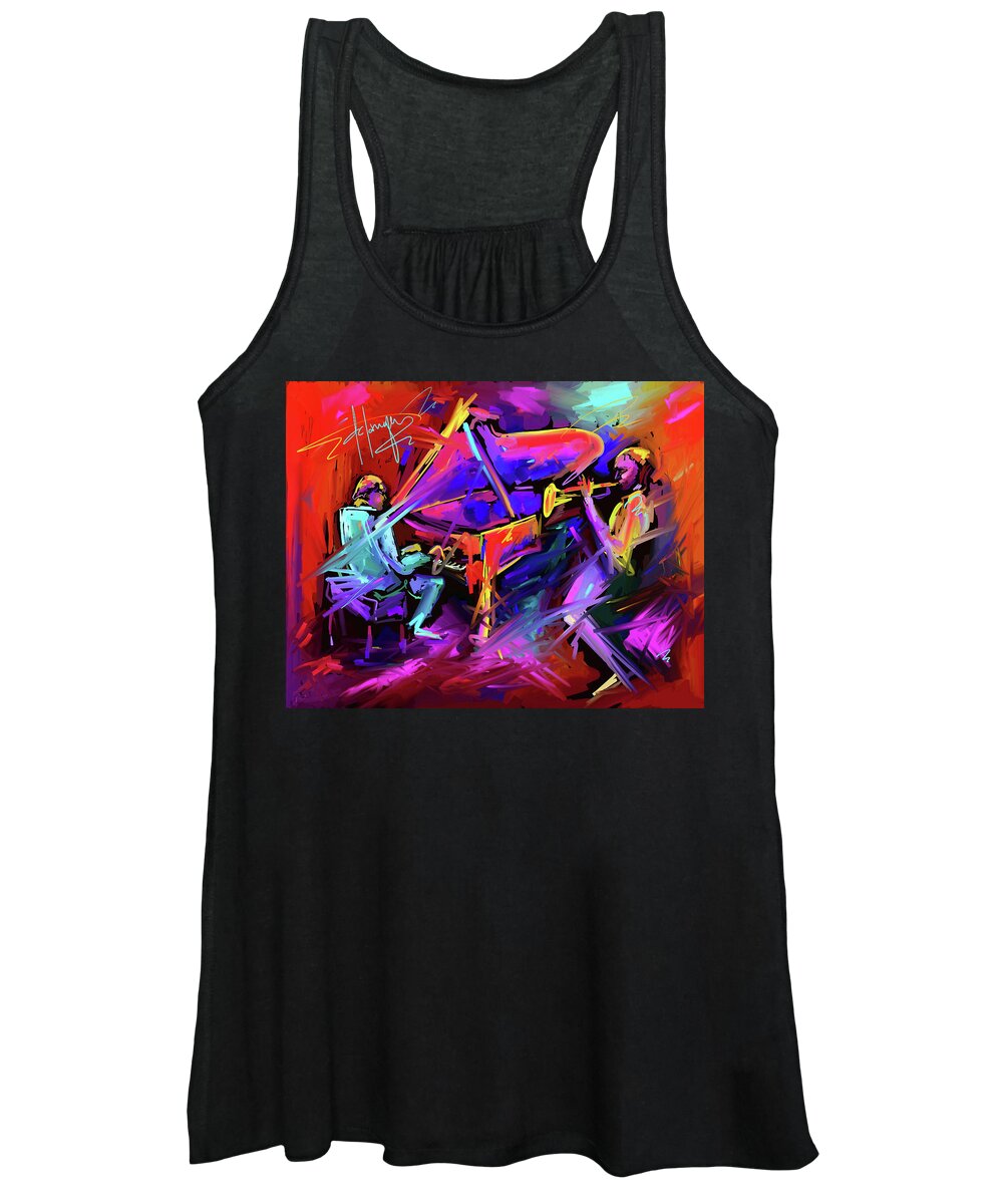 Million Colors Women's Tank Top featuring the painting A Million Colors On You Mind by DC Langer