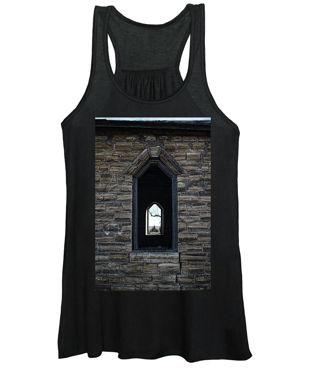 Church Women's Tank Top featuring the photograph Abandoned Church #3 by Ron Weathers