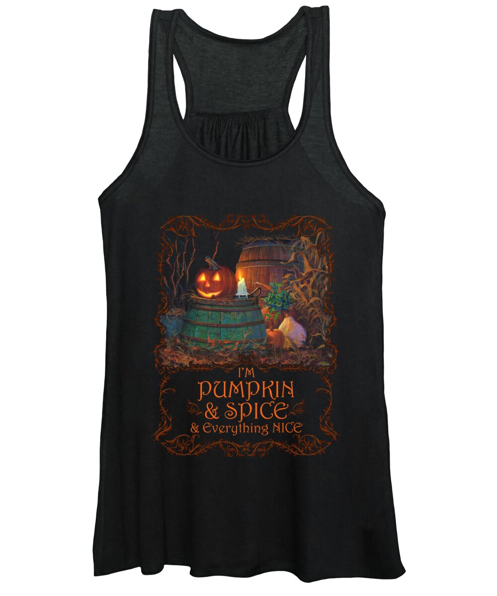 Michael Humphries Women's Tank Top featuring the painting The Great Pumpkin by Michael Humphries