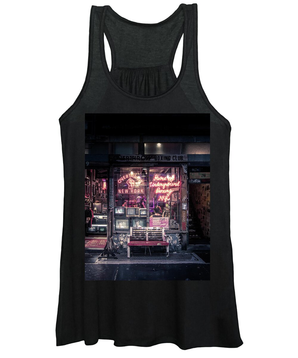 Boxing Women's Tank Top featuring the photograph Underground Boxing Club NYC by Nicklas Gustafsson
