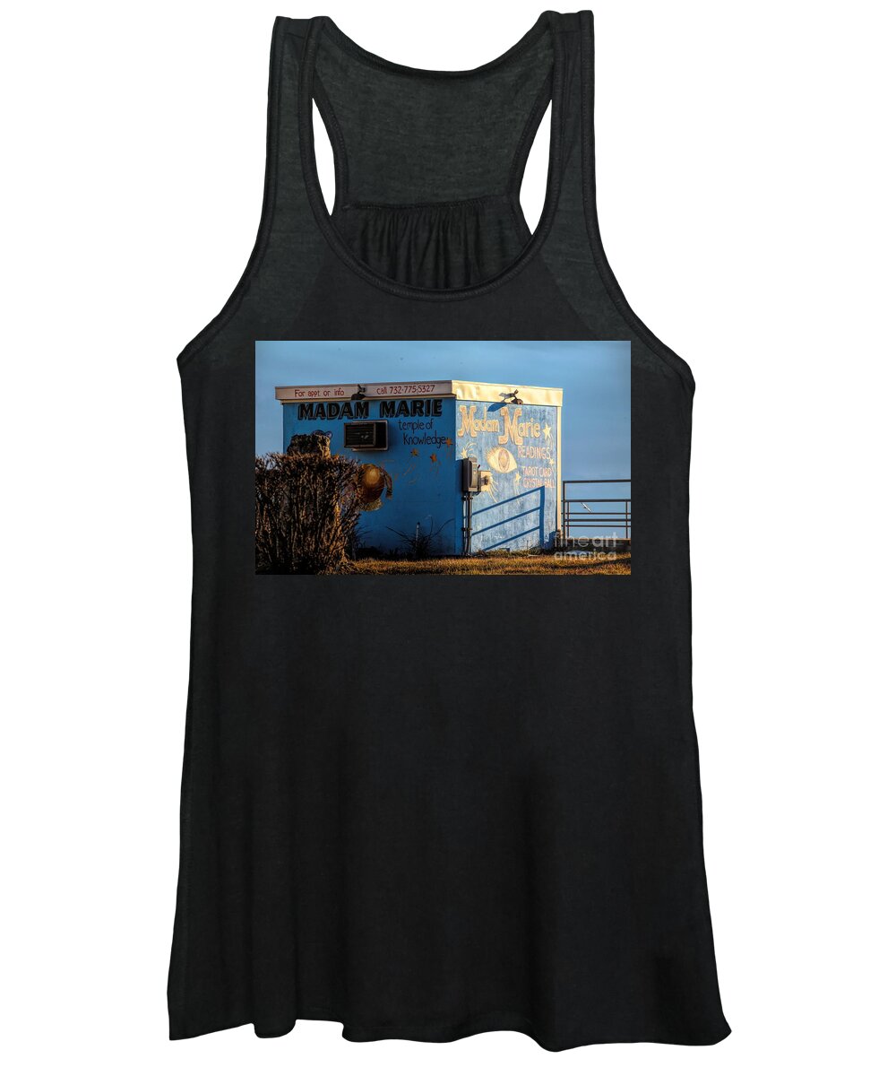 East Coast Women's Tank Top featuring the photograph Asbury Park New Jersey Madam Marie Structure by Chuck Kuhn