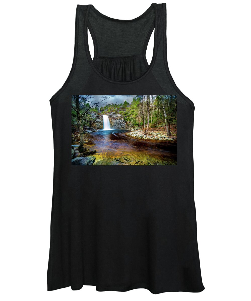 Awosting Women's Tank Top featuring the photograph Awosting Falls by Chris Lord