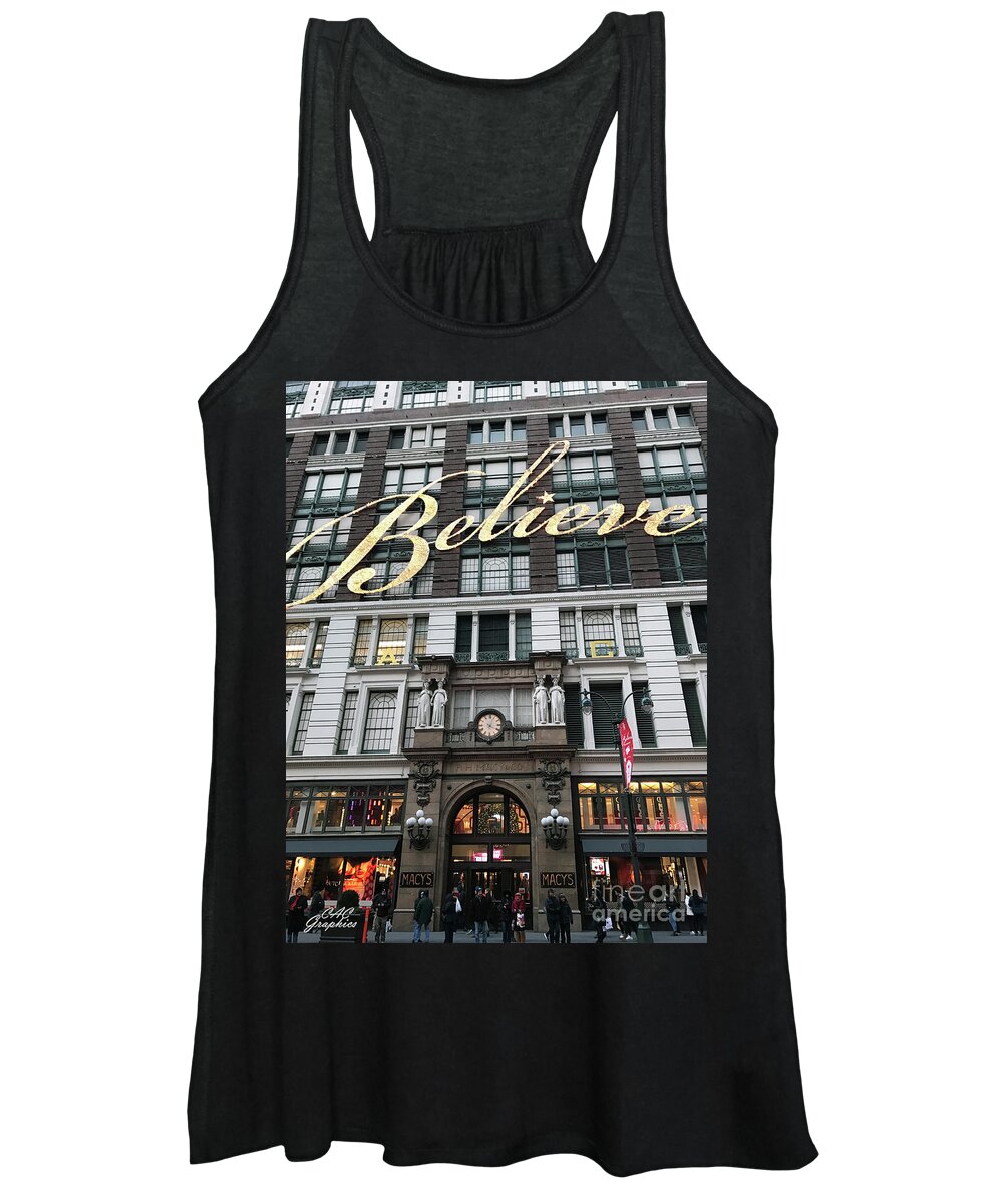 Macy's Women's Tank Top featuring the photograph Believe NYC by CAC Graphics