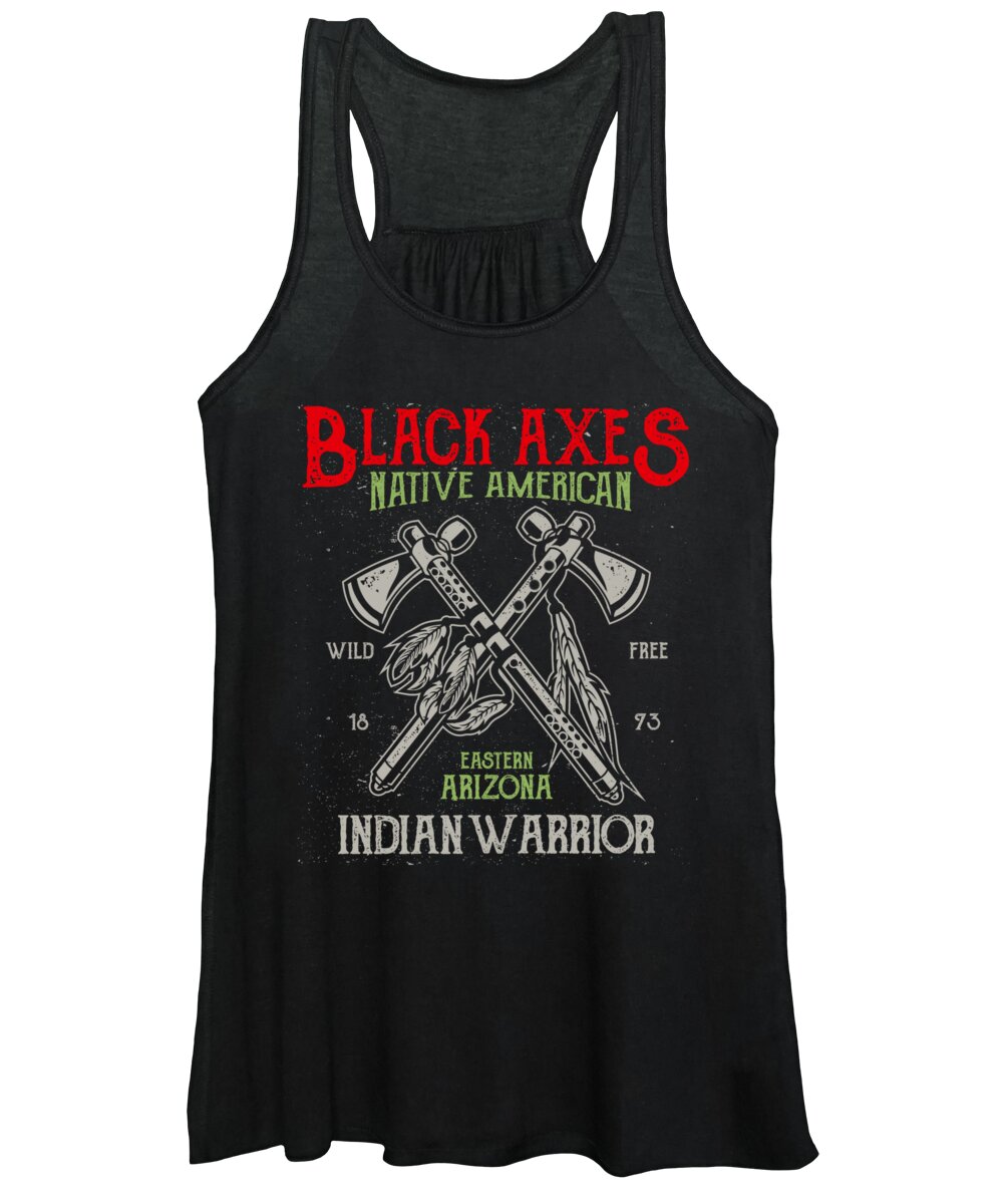 Crossed Women's Tank Top featuring the digital art Black Axes by Long Shot