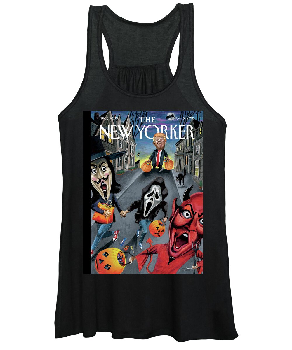 Halloween Women's Tank Top featuring the painting Boo by Mark Ulriksen