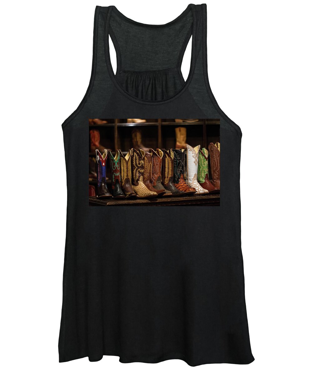 Cowboy Boots Women's Tank Top featuring the photograph Boots by KC Hulsman