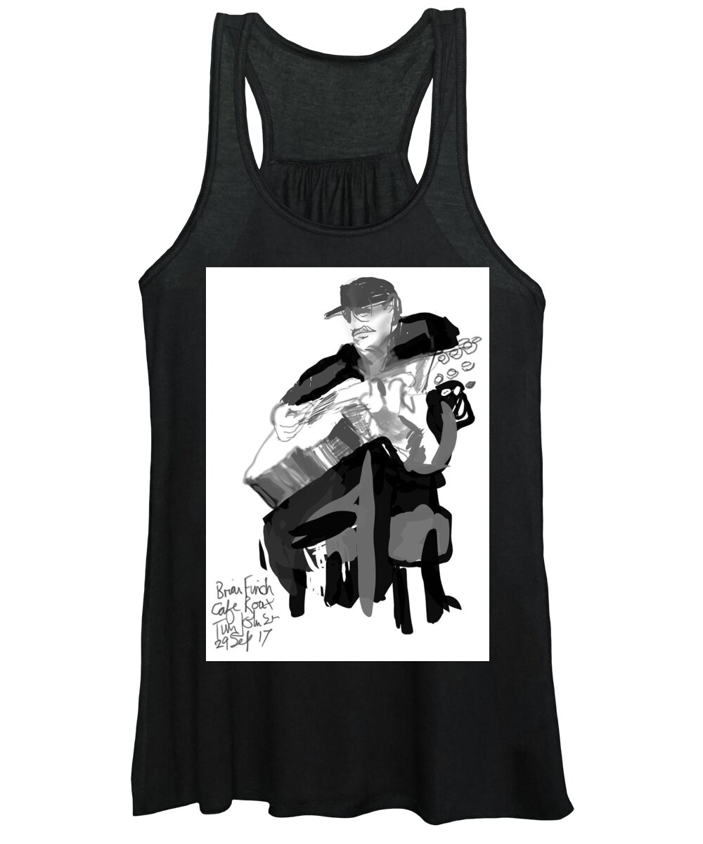 Famous South African Musician Women's Tank Top featuring the digital art Brian Finch by Tim Johnson