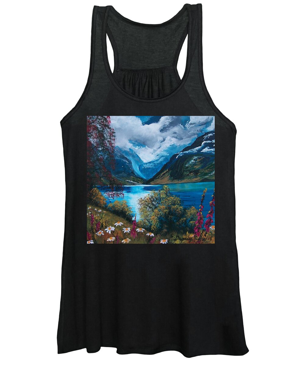 Storm Women's Tank Top featuring the painting Calm Before the Storm by Sharon Duguay