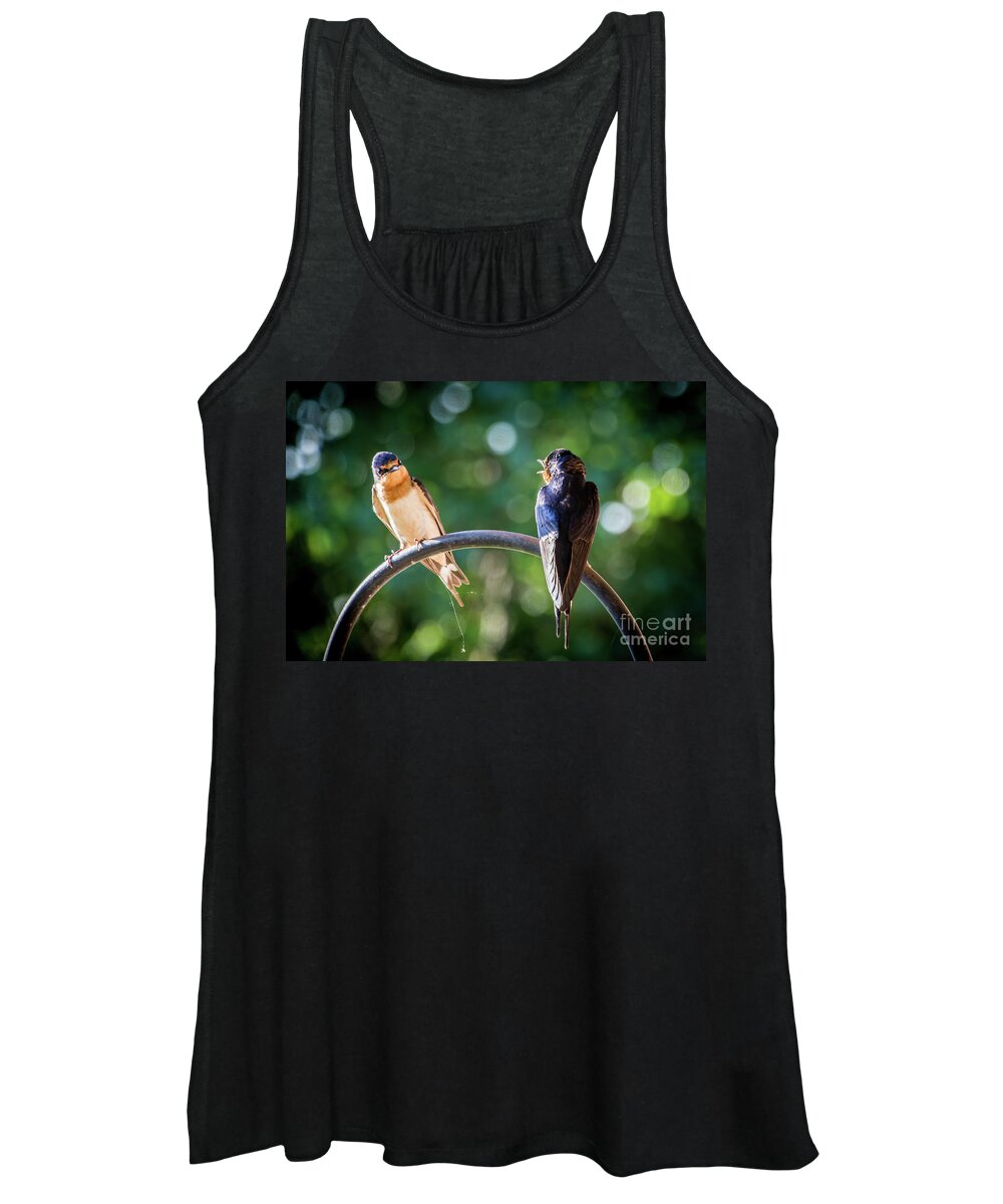 Barn Women's Tank Top featuring the photograph Chirping by Cheryl McClure
