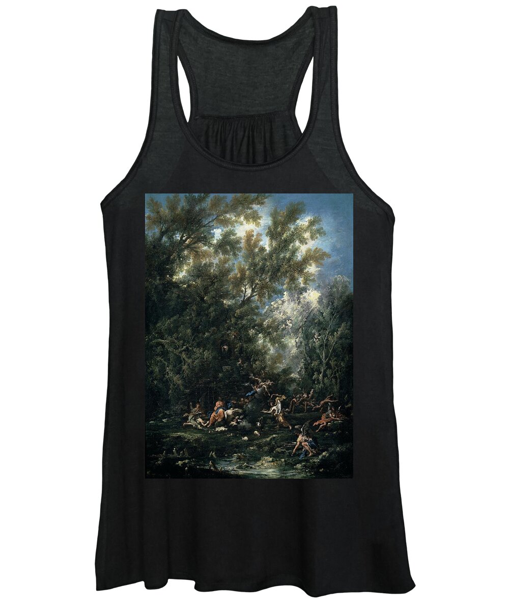 Alessandro Magnasco Women's Tank Top featuring the painting 'Christ Attended by the Angels', ca. 1705, It... by Alessandro Magnasco -1667-1749- Antonio Francesco Peruzzini -c 1643-1724-