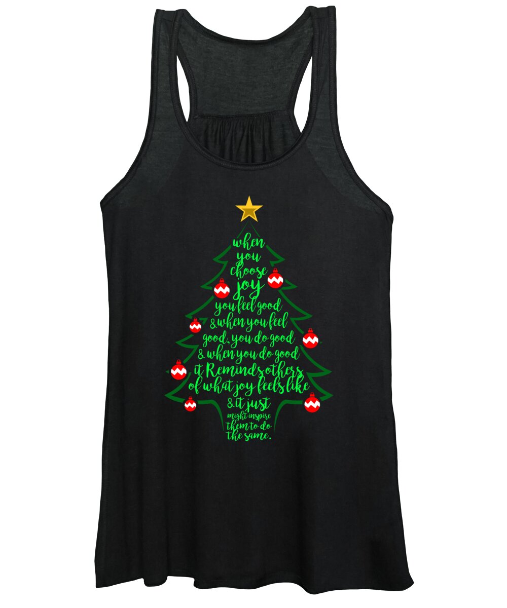 Reindeer Women's Tank Top featuring the digital art Christmas Tree Poem Christmas Family by Mister Tee