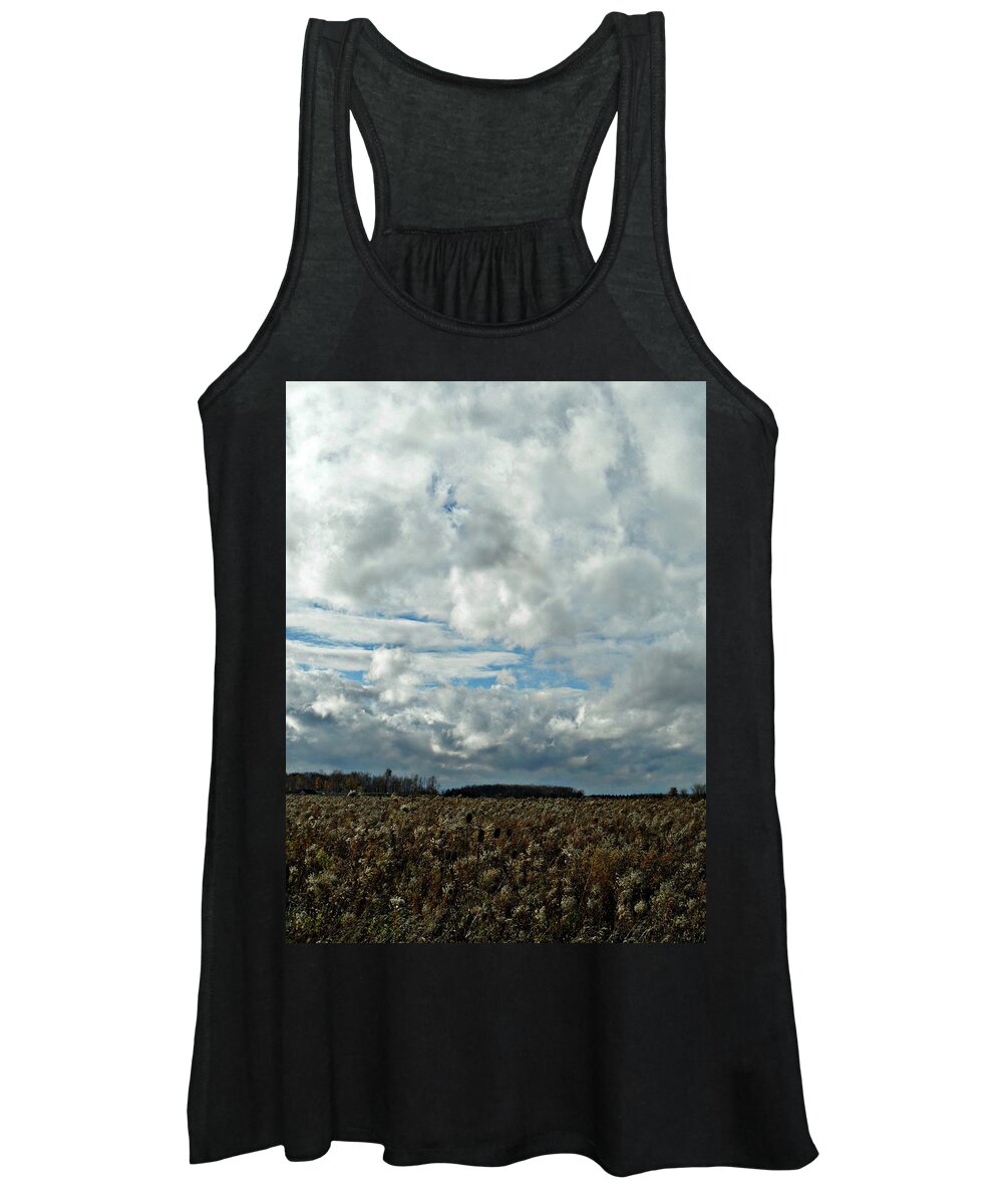 Clear Cloudy Day Women's Tank Top featuring the photograph Clear Cloudy Day by Cyryn Fyrcyd