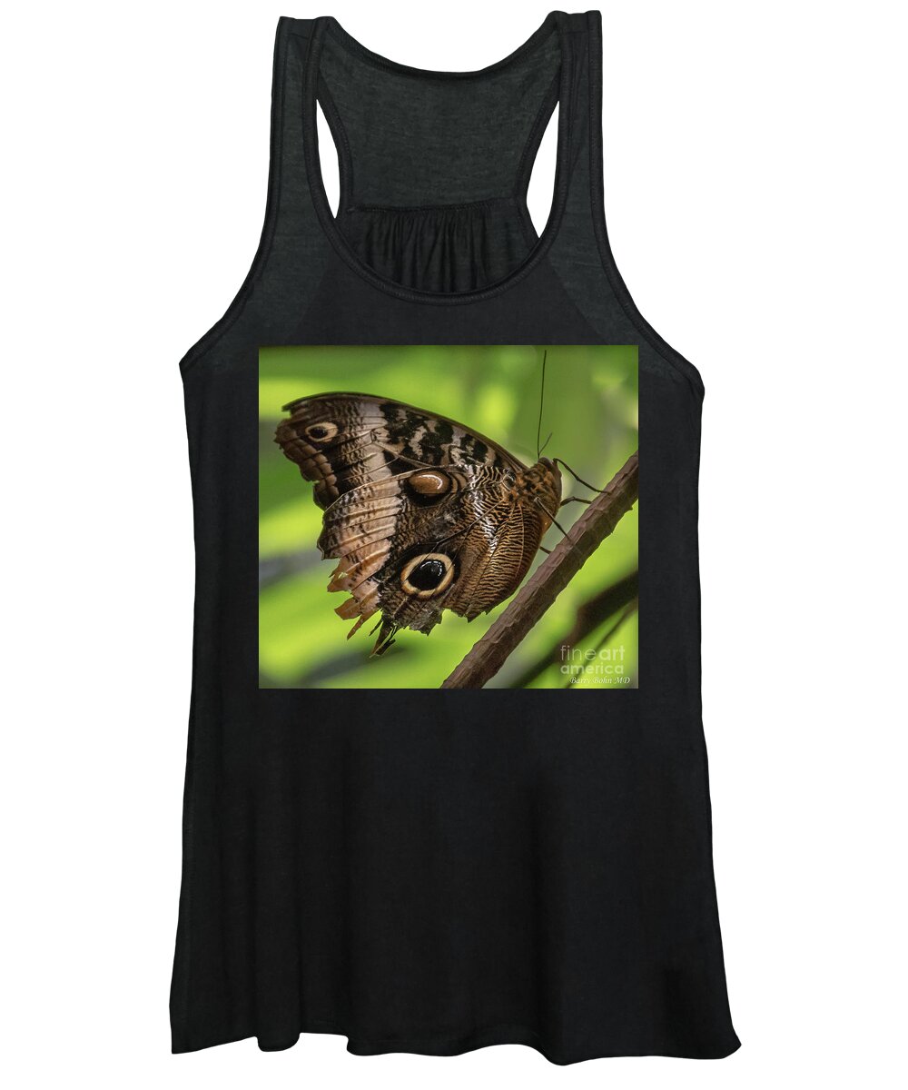Nature Women's Tank Top featuring the photograph Common Buckeye by Barry Bohn