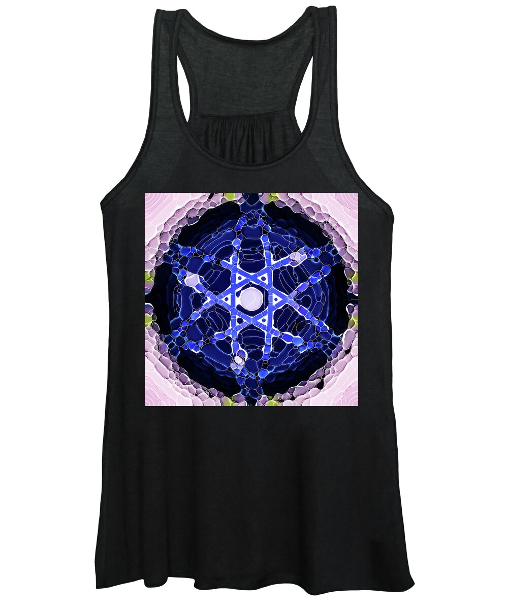 Cosmos Coin Women's Tank Top featuring the painting Cosmos by Jeelan Clark