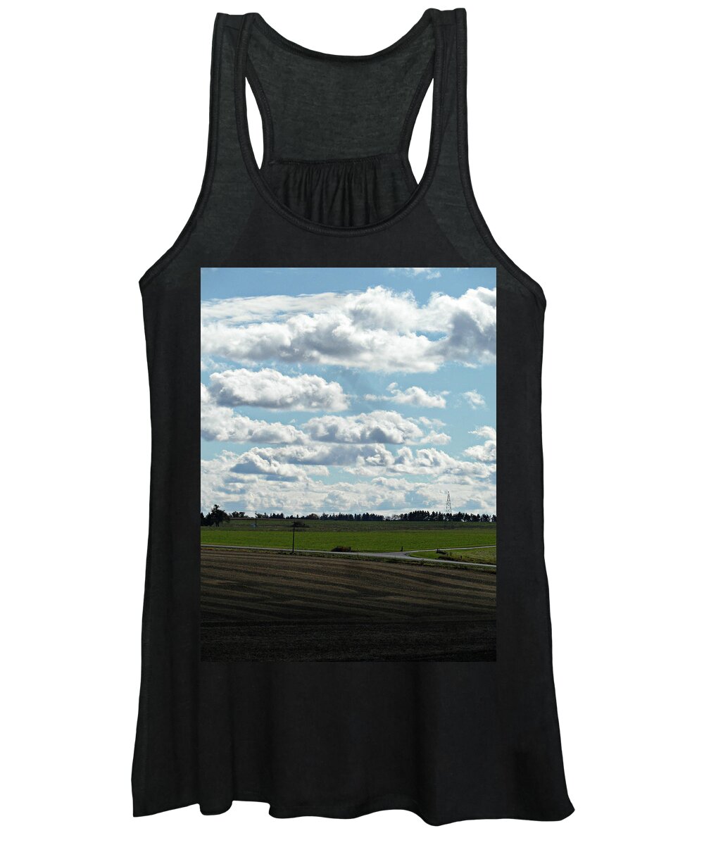 Country Autumn Curves Women's Tank Top featuring the photograph Country Autumn Curves 4 by Cyryn Fyrcyd