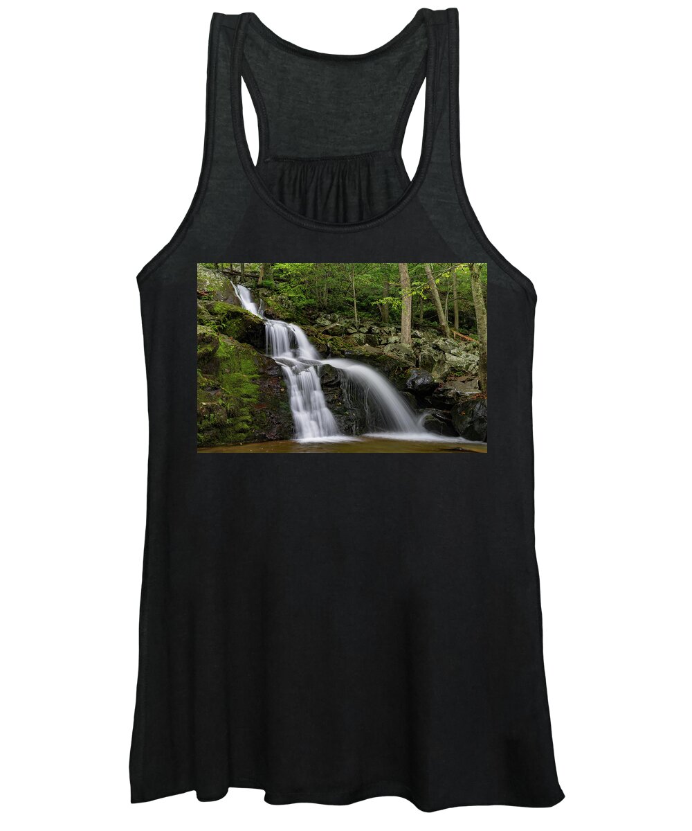 Waterfall Women's Tank Top featuring the photograph Dark Hollow Falls by William Dickman