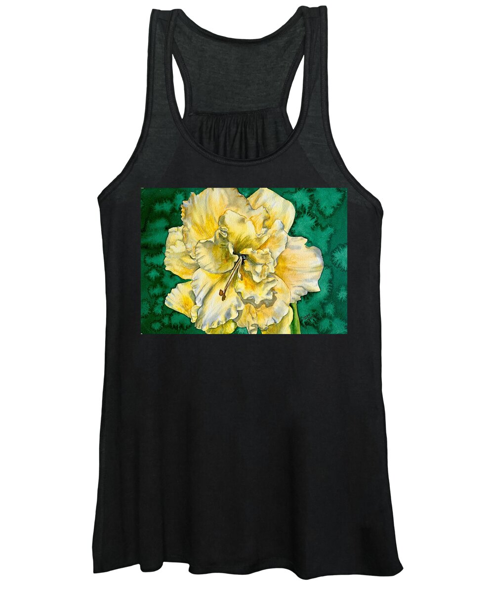  Women's Tank Top featuring the painting Daylily Y by Diane Ziemski