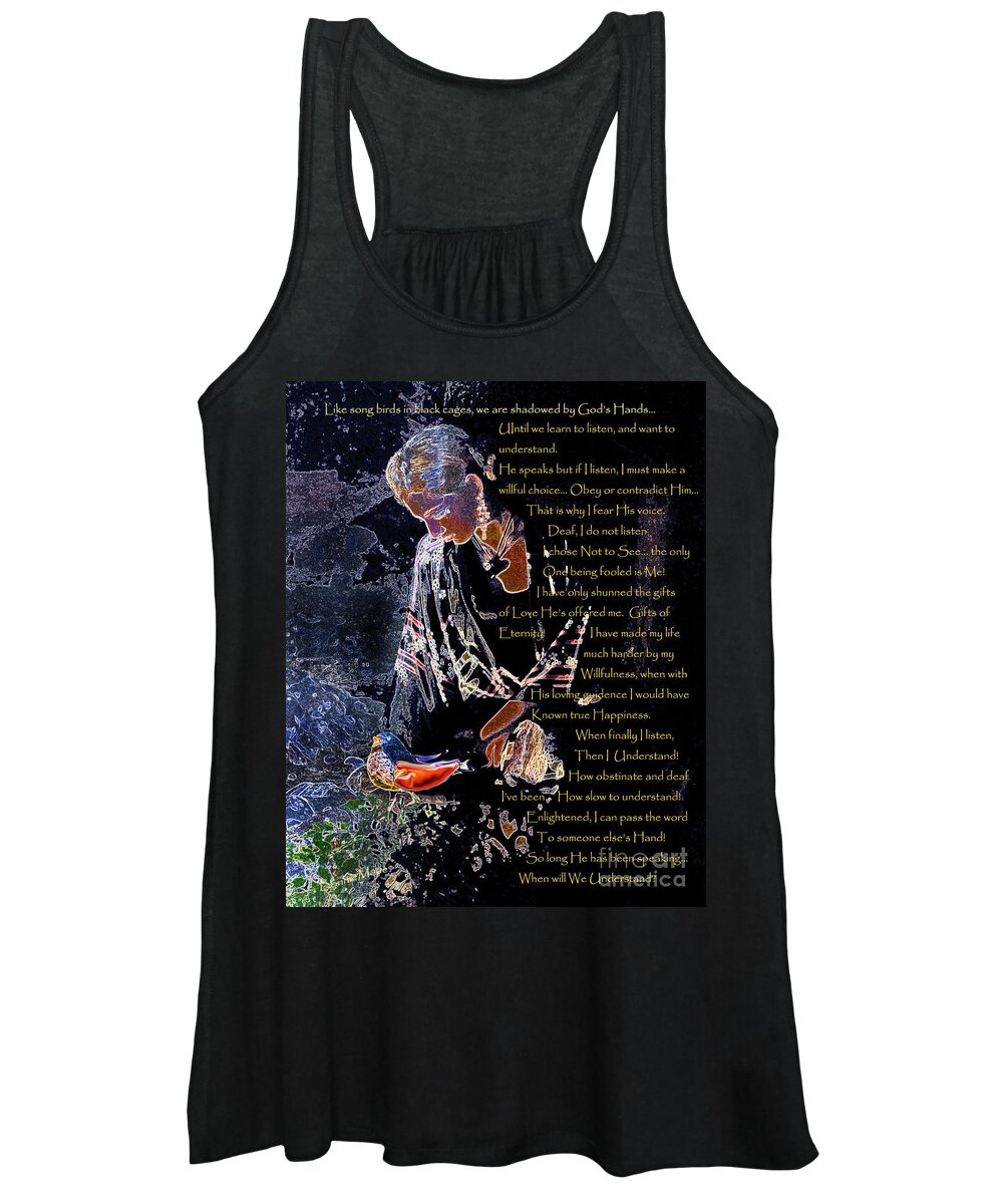 Shadowed By God's Hand Women's Tank Top featuring the digital art Shadowed by God's Hand by Bonnie Marie