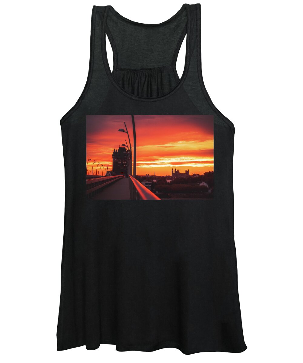 Worms Women's Tank Top featuring the photograph Dusk in Worms by Marc Braner