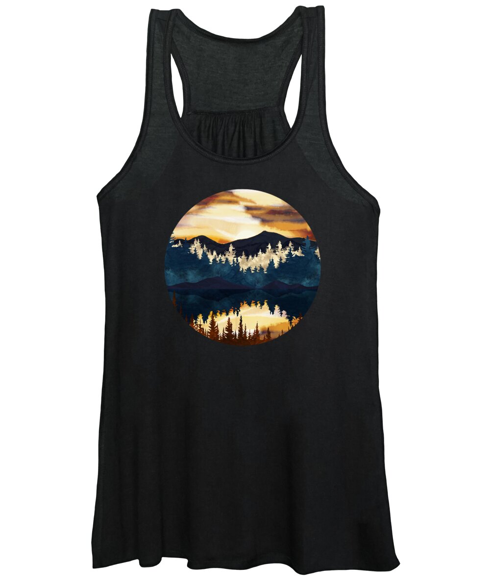 Fall Women's Tank Top featuring the digital art Fall Sunset by Spacefrog Designs