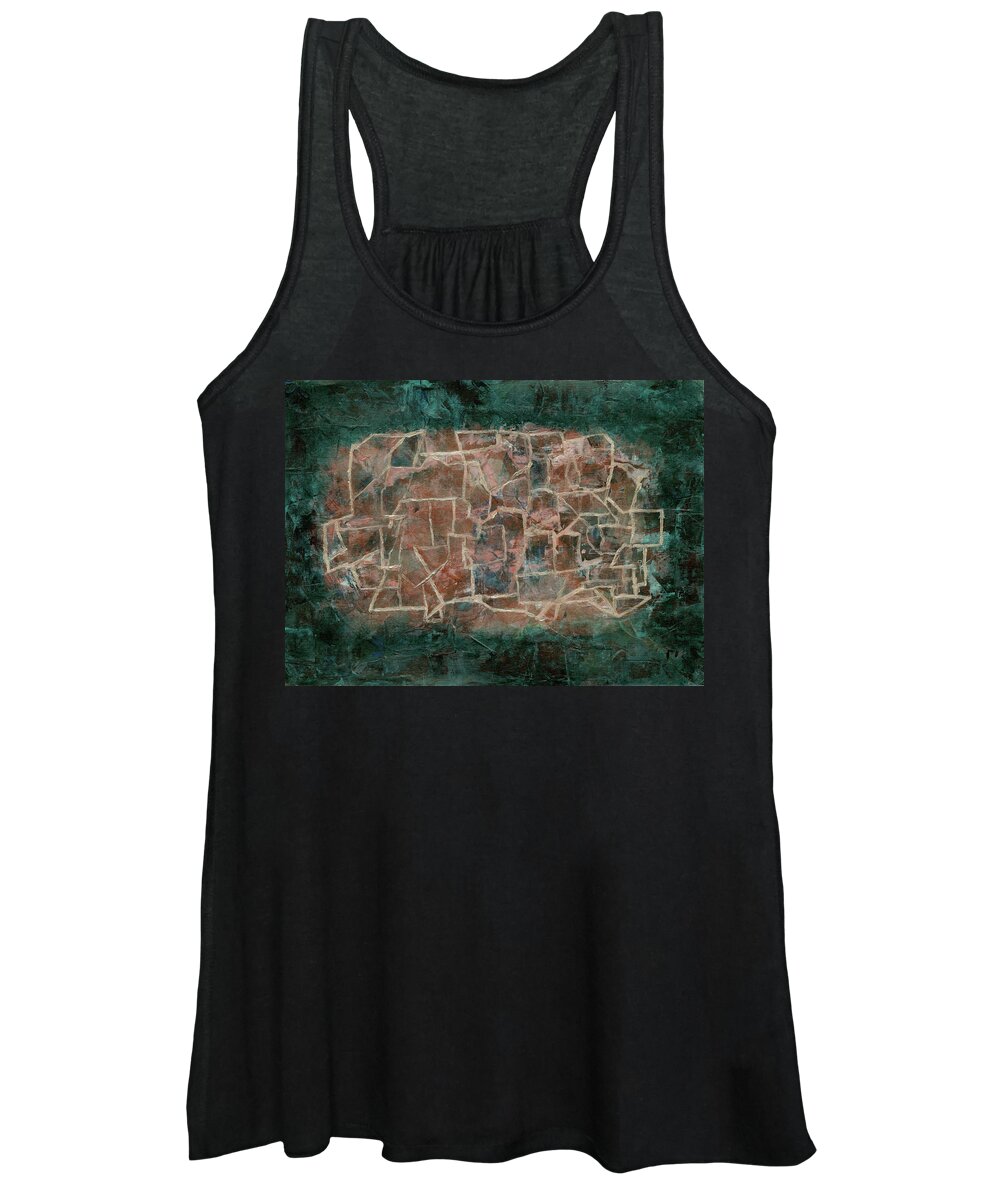 Gamma 45 Women's Tank Top featuring the painting Gamma #45 Abstract by Sensory Art House