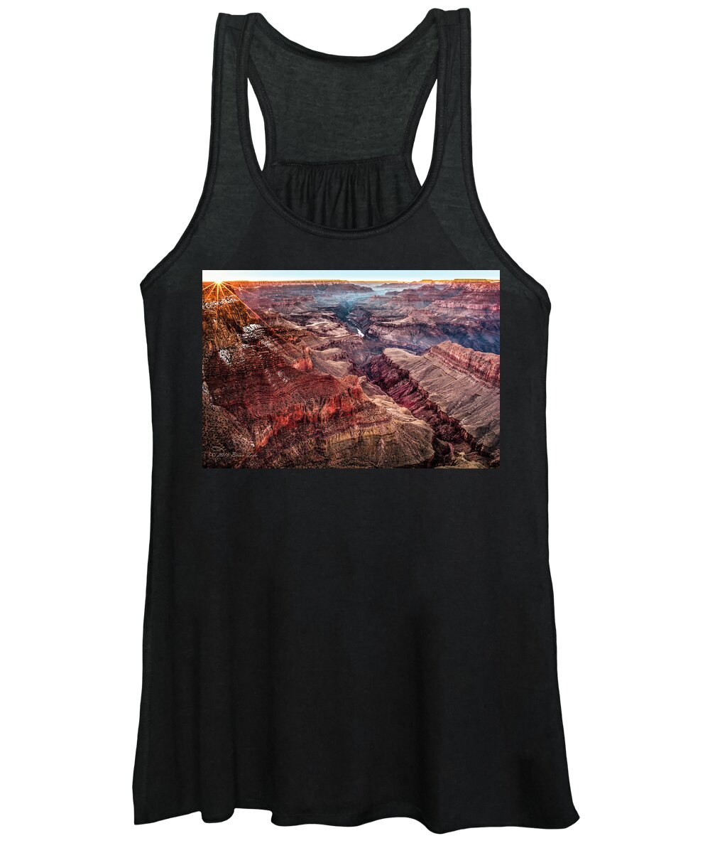 Grand Canyon Women's Tank Top featuring the photograph Grand Canyon Winter Sunset by Brian Tada