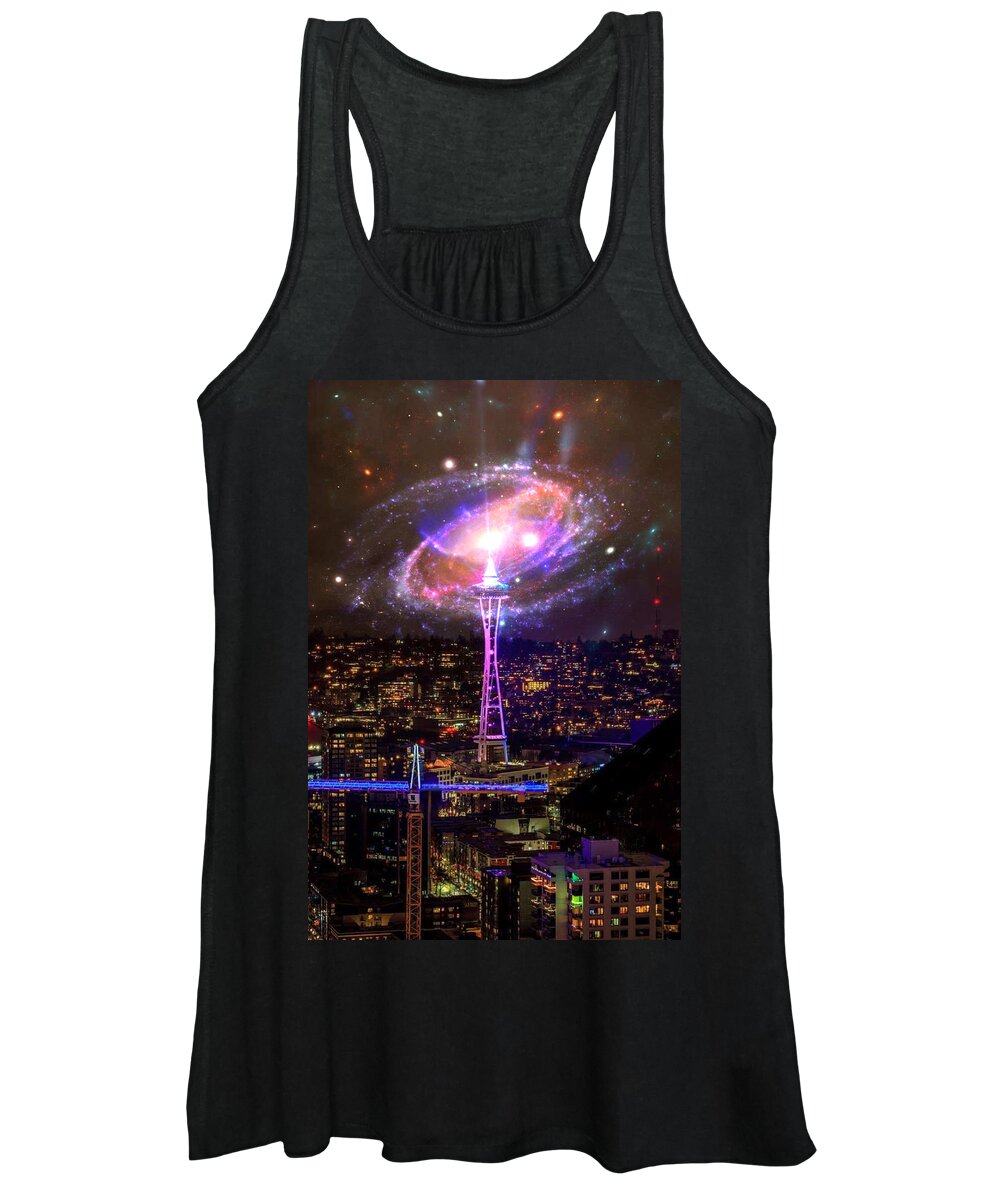 Seattle Women's Tank Top featuring the digital art Happy New Year by Paisley O'Farrell