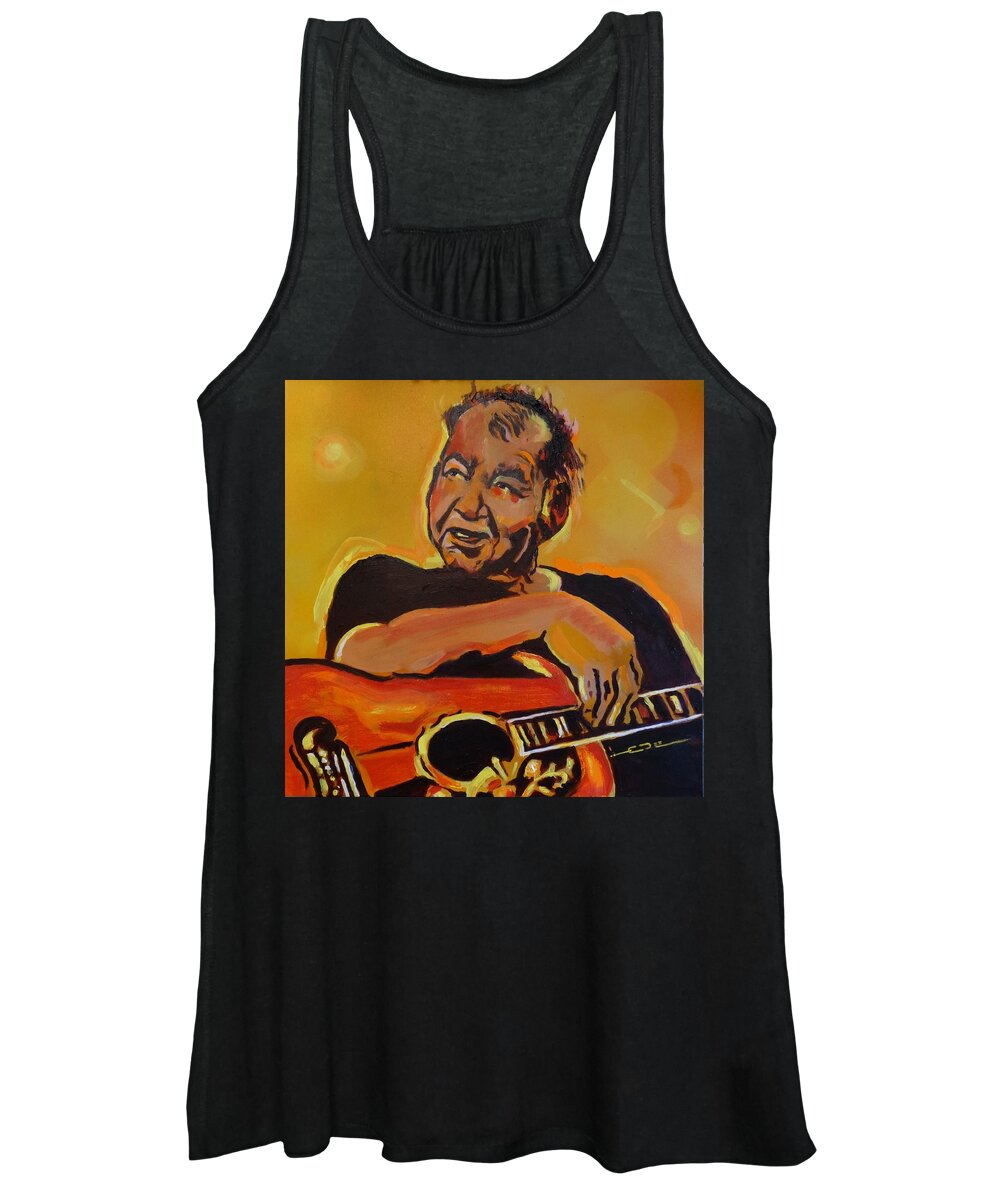 John Prine Women's Tank Top featuring the painting His Pumpkin's Little Daddy by Eric Dee