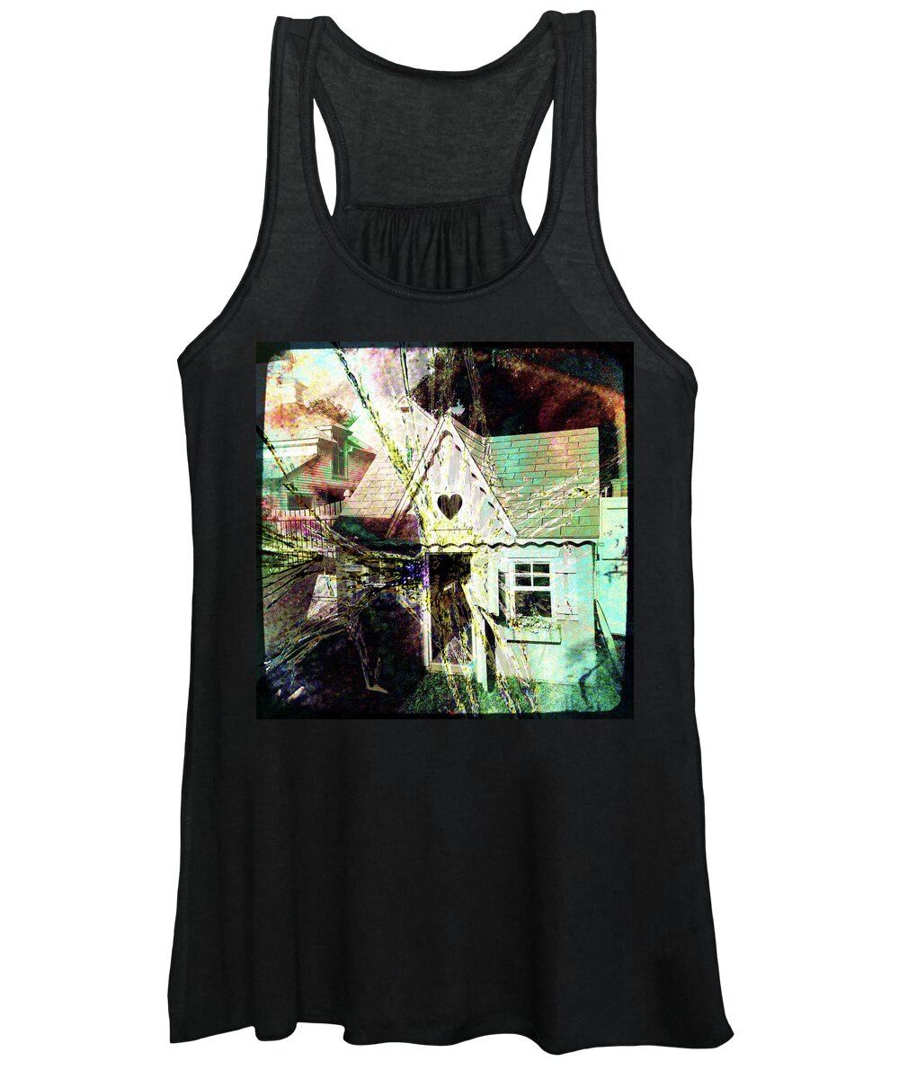 House Women's Tank Top featuring the digital art House of Love by Ann Tracy