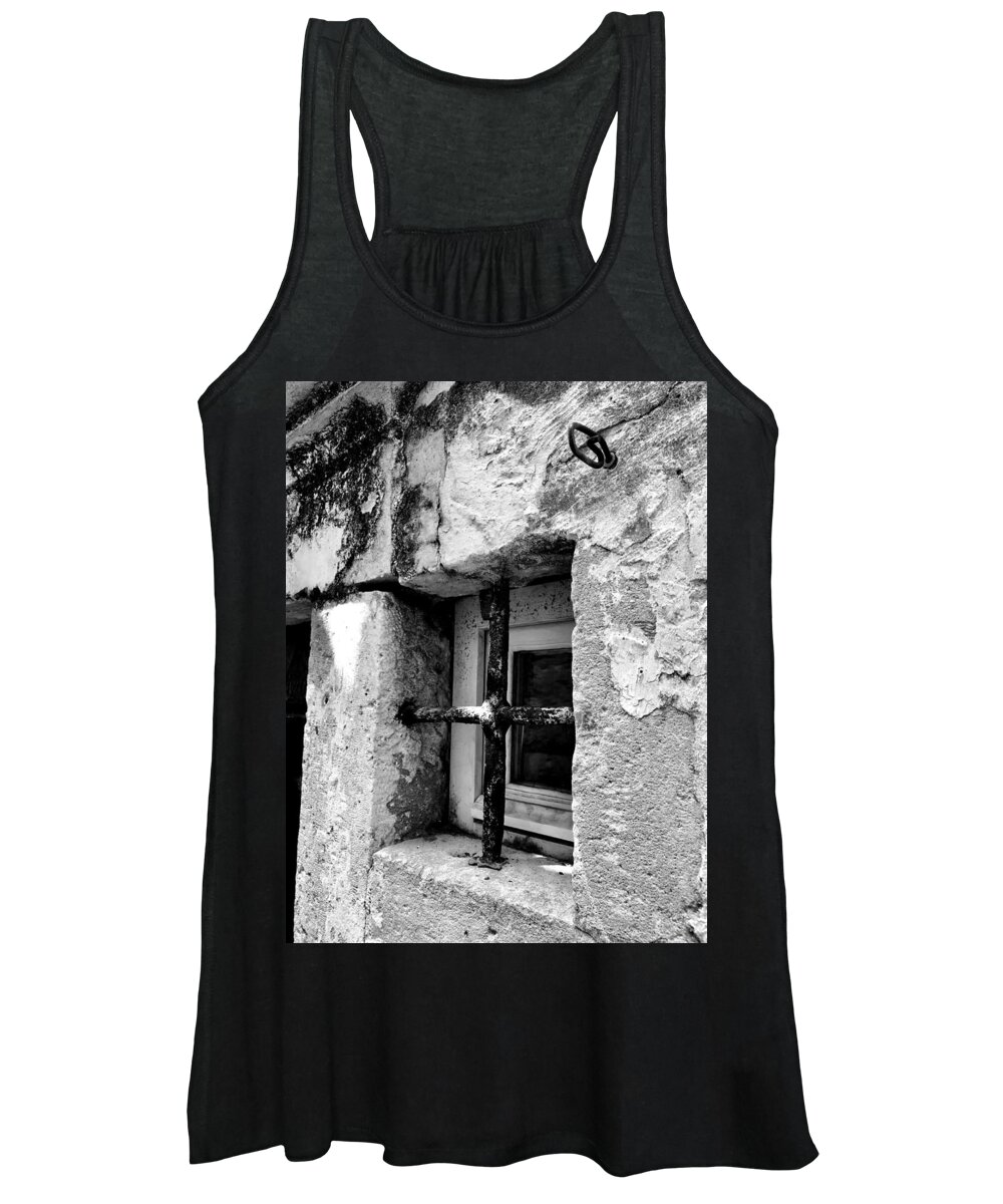 Castle Window Women's Tank Top featuring the photograph Iron Window by Tom Johnson