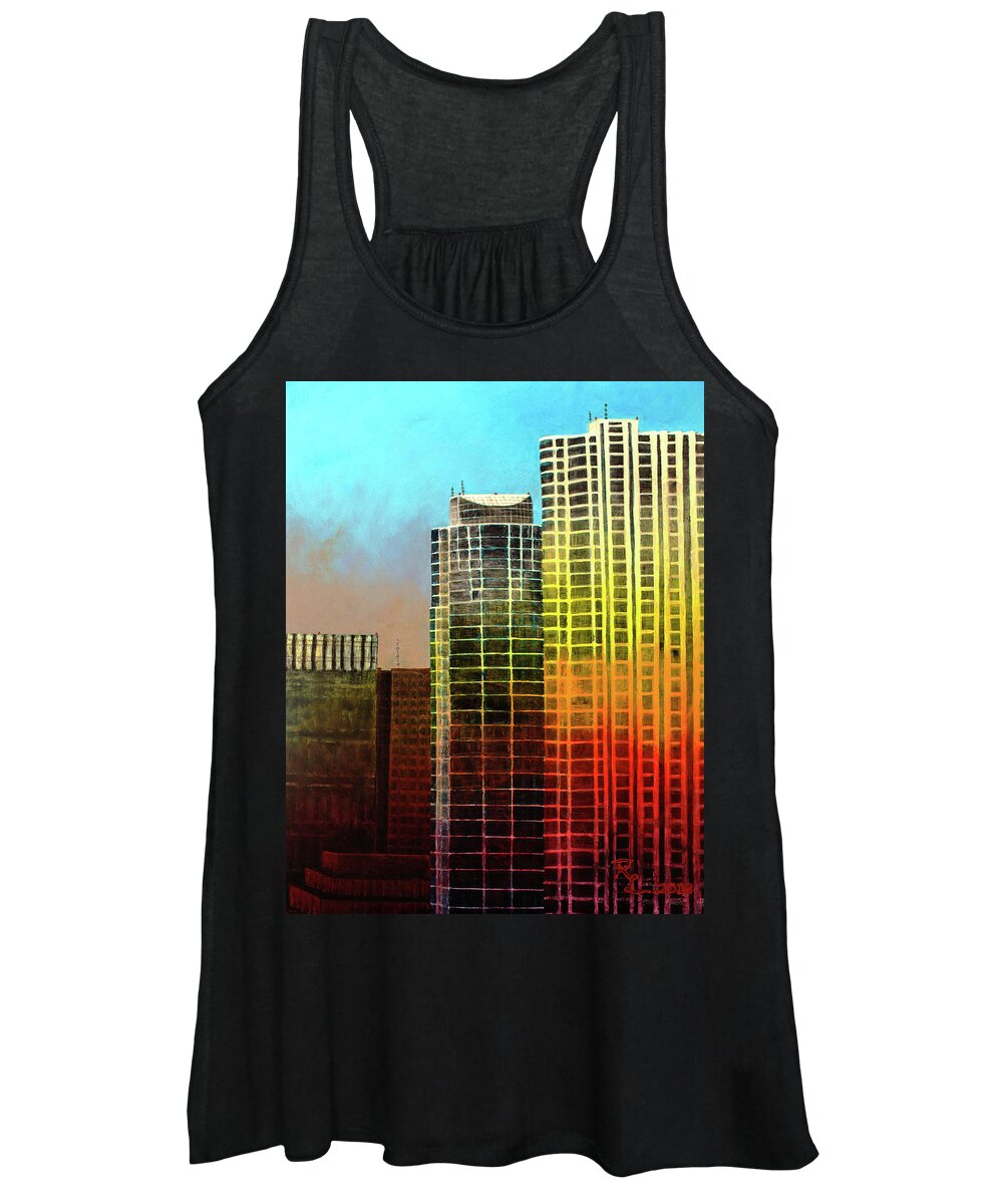 Austin Women's Tank Top featuring the painting It Takes A Rainbow by Renee Logan