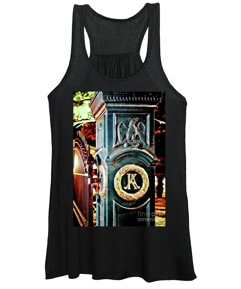Keeneland Women's Tank Top featuring the digital art Keeneland Gatepost 1 by CAC Graphics