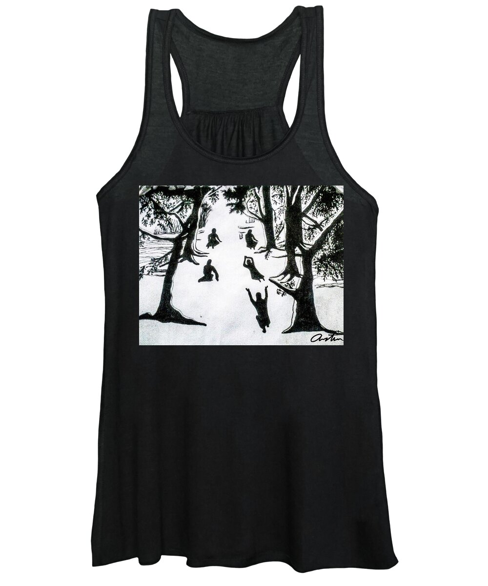 Wall Art Women's Tank Top featuring the drawing Knights Vision by Cepiatone Fine Art Callie E Austin