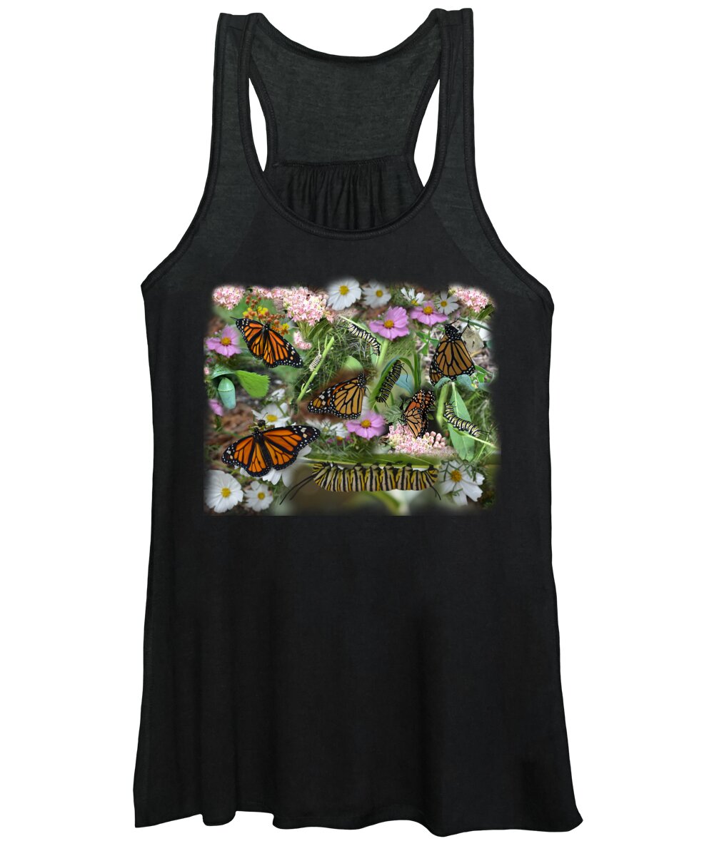 Monarch Women's Tank Top featuring the photograph Monarch Collage by Aimee L Maher ALM GALLERY
