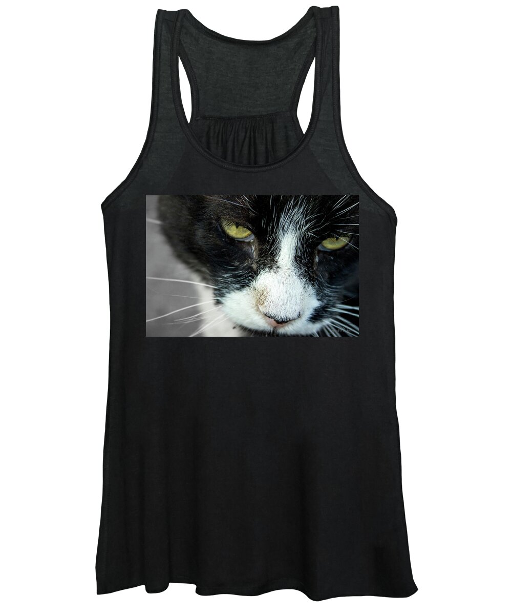 Cats Women's Tank Top featuring the photograph Mr. Tom's Close-Up by Sandra Dalton