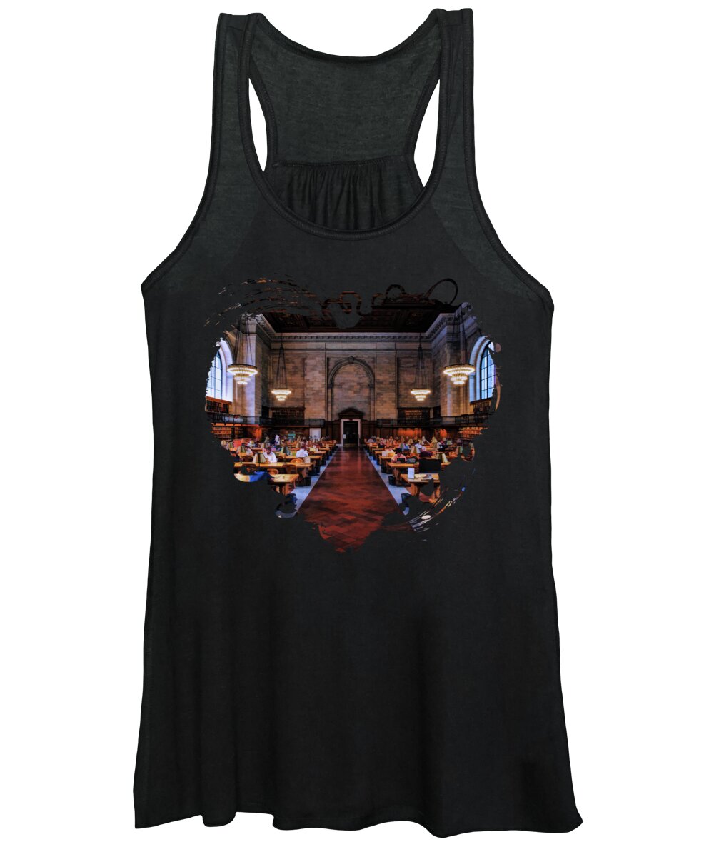 New York Women's Tank Top featuring the painting New York City Public Library Rose Reading Room by Christopher Arndt