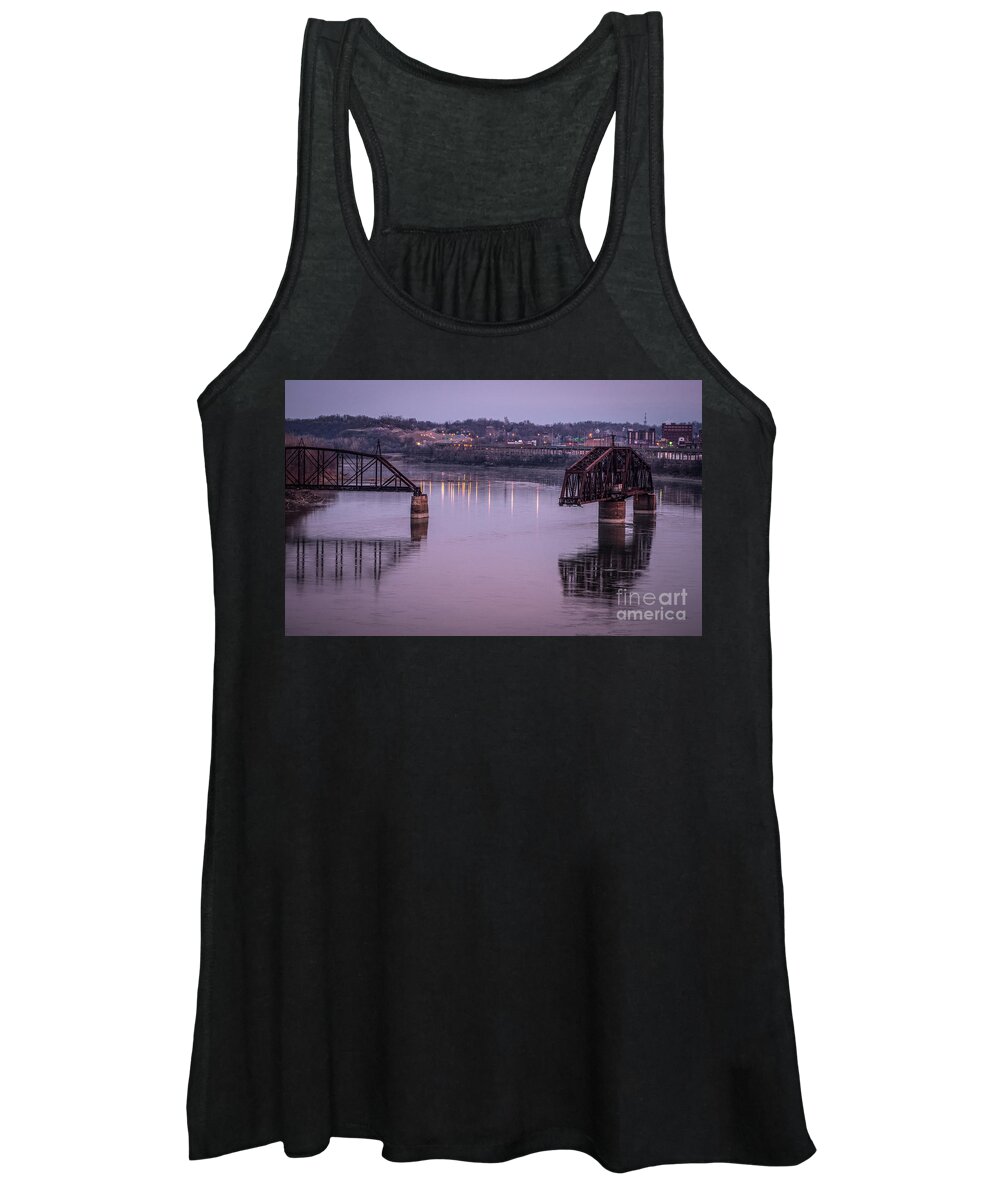 Old Swing Bridge Women's Tank Top featuring the photograph Old Swing Bridge by Imagery by Charly