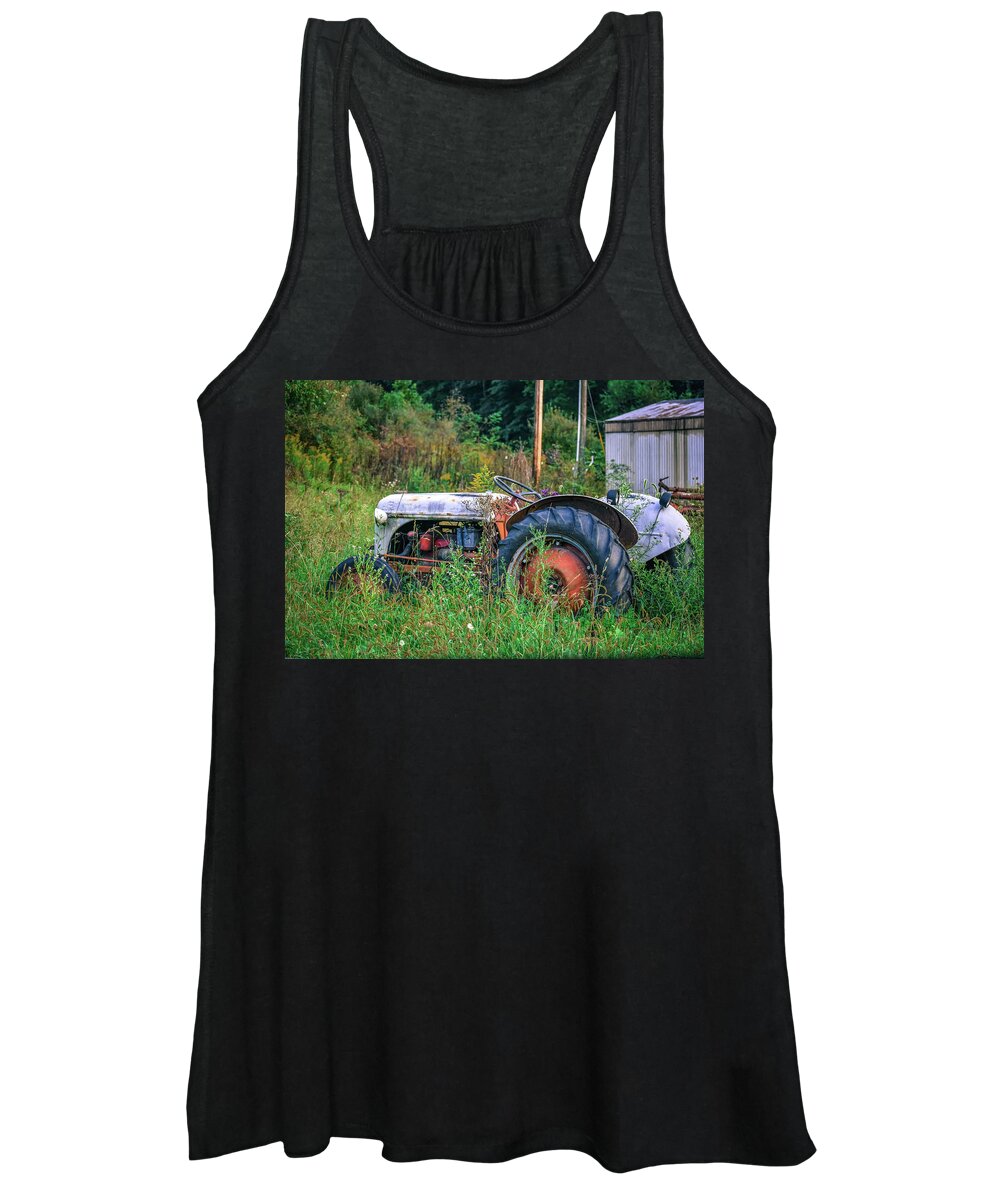 Tractor Women's Tank Top featuring the photograph Old Tractor by Michelle Wittensoldner