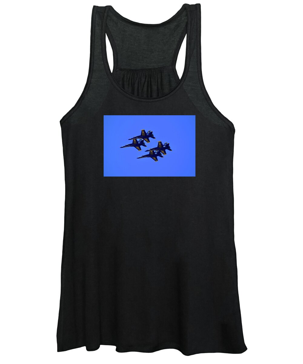U.s. Navy Blue Angels Women's Tank Top featuring the photograph On a Clear Day No. 5 by Debra Grace Addison