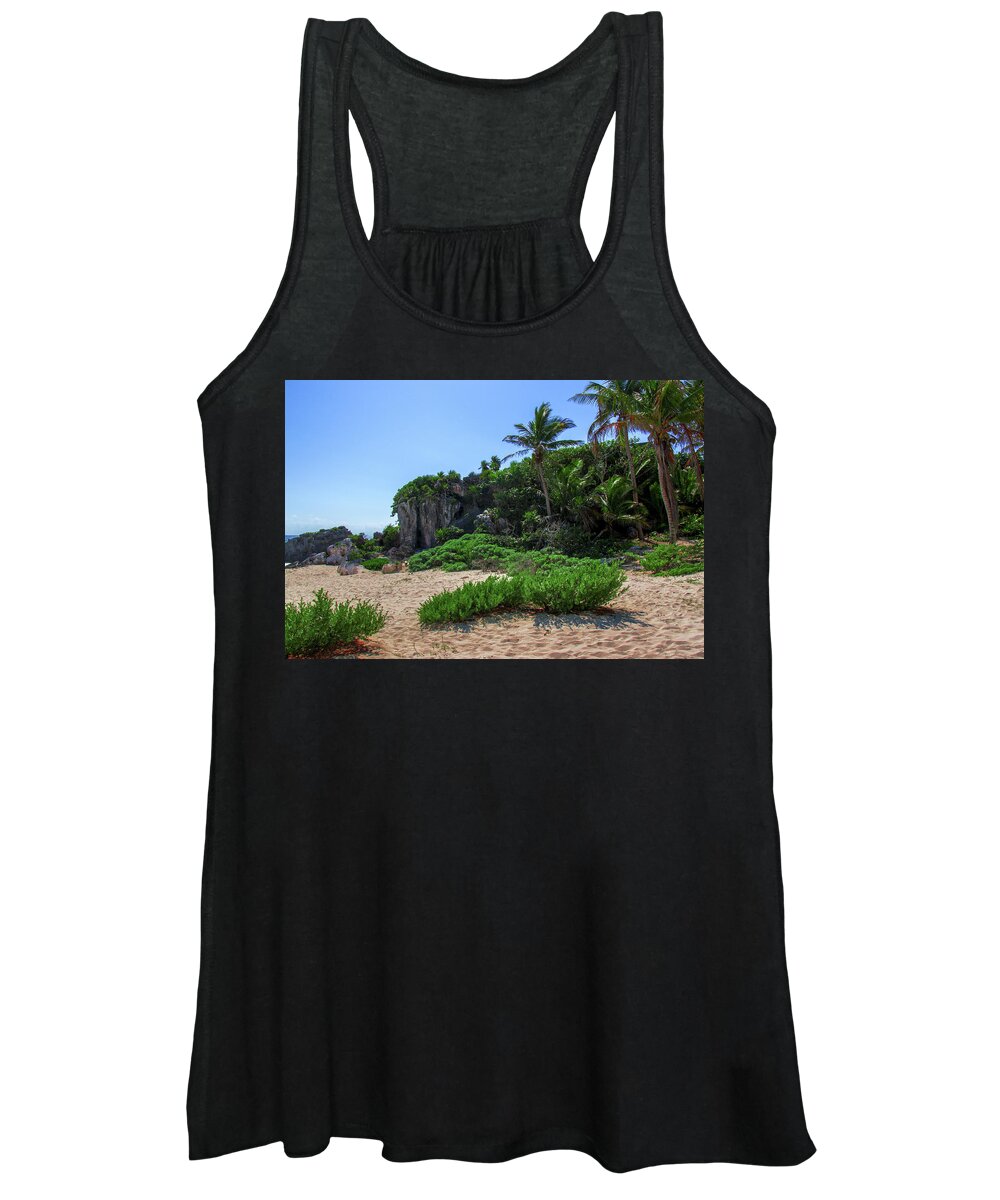 Mexico Women's Tank Top featuring the photograph On the coast of Tulum by Sun Travels