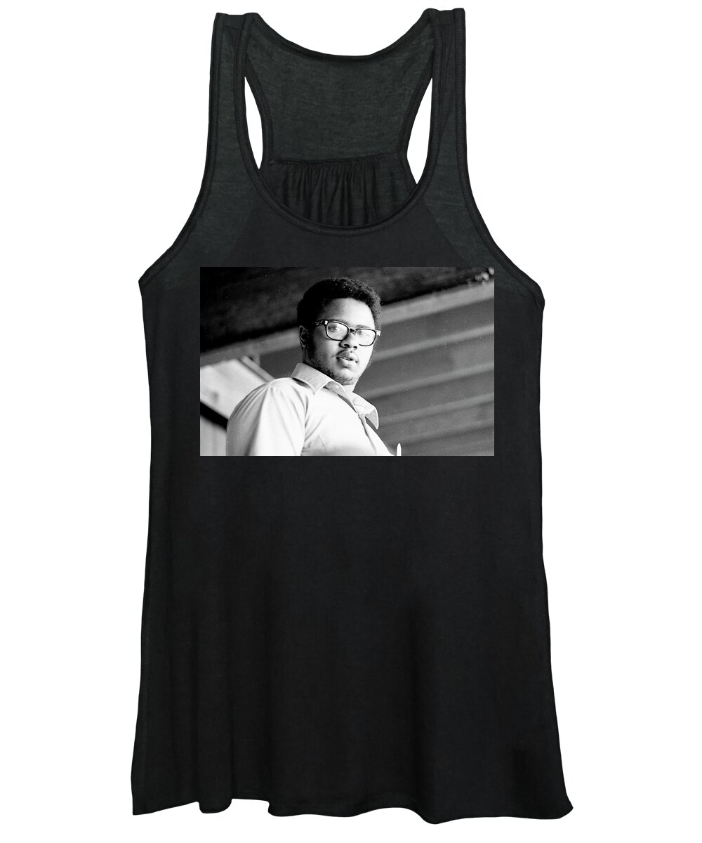 Phoenix Women's Tank Top featuring the photograph Perturbed High School Student, with Substantial Eyeglasses, 1972 by Jeremy Butler