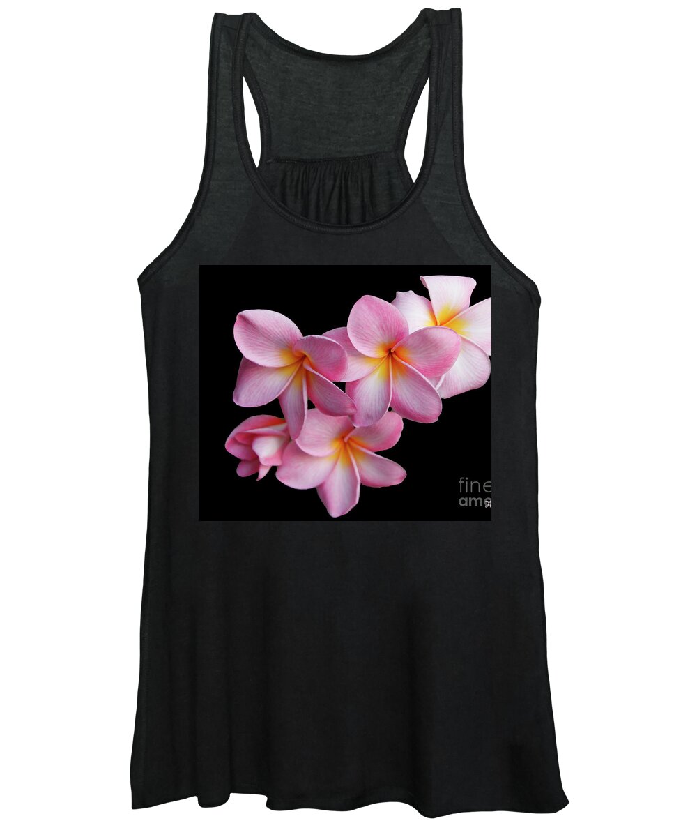 Nature Women's Tank Top featuring the photograph Pink Plumeria by Mariarosa Rockefeller