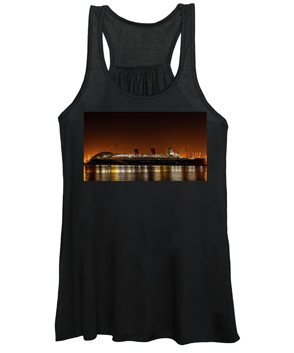 Queen Mary Women's Tank Top featuring the photograph RMS Queen Mary by Gene Parks