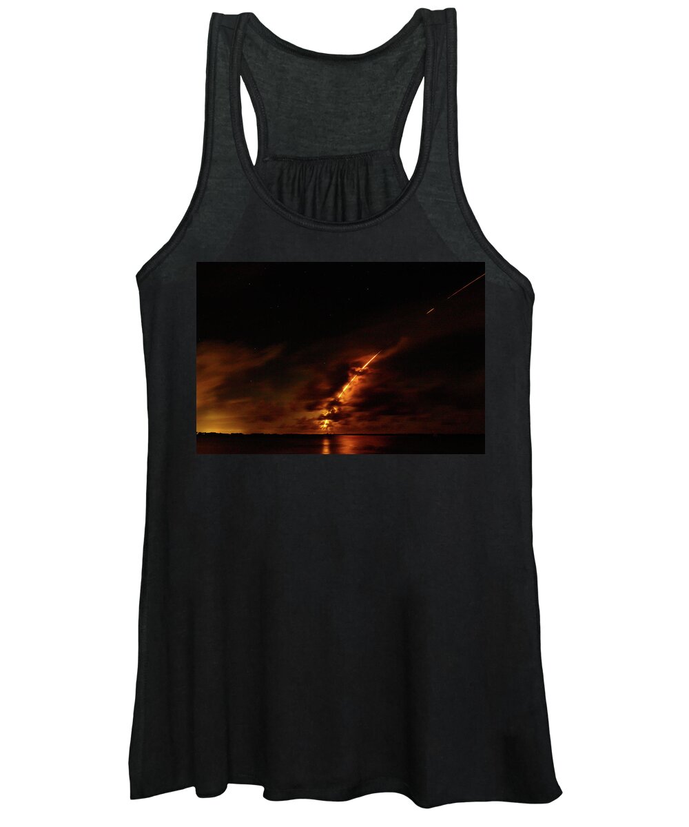 Nasa Women's Tank Top featuring the photograph Rocket Launch by Les Greenwood