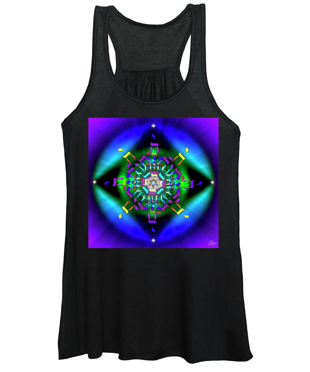 Endre Women's Tank Top featuring the digital art Sacred Geometry 745 by Endre Balogh