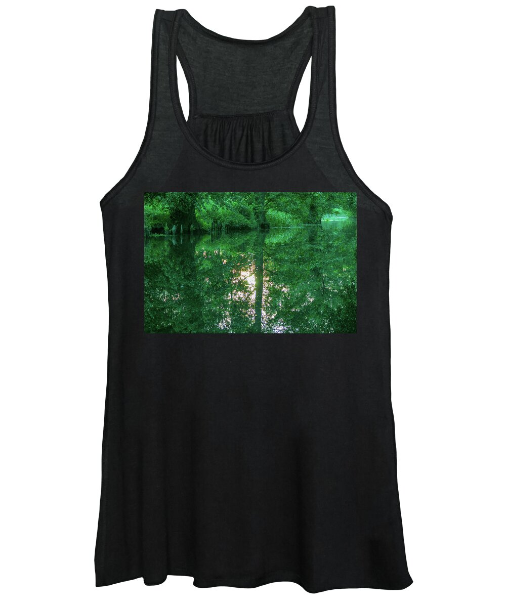 Spreewald Women's Tank Top featuring the photograph Shadow and light in the Spreewald by Sun Travels