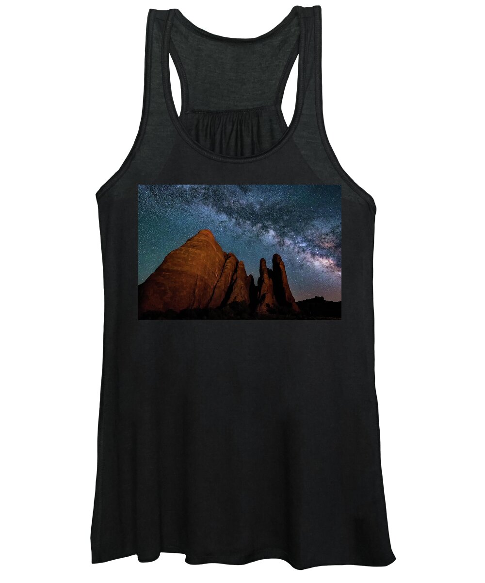 Arches National Park Women's Tank Top featuring the photograph Shark Fins by Judi Kubes